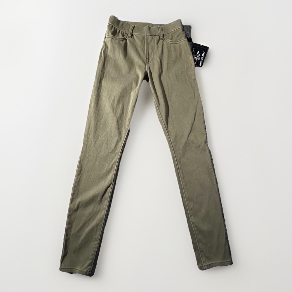 True Religion The Runway Legging Womens S Kalamata Green‎ Slim 204935 NWT